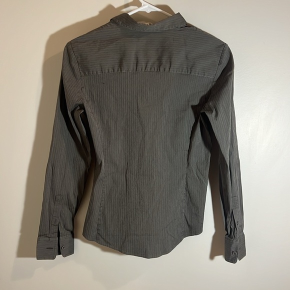 Women’s Taupe Button Down Blouse Calvin Klein Authentic - Picture 3 of 5